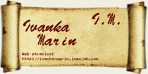 Ivanka Marin vizit kartica